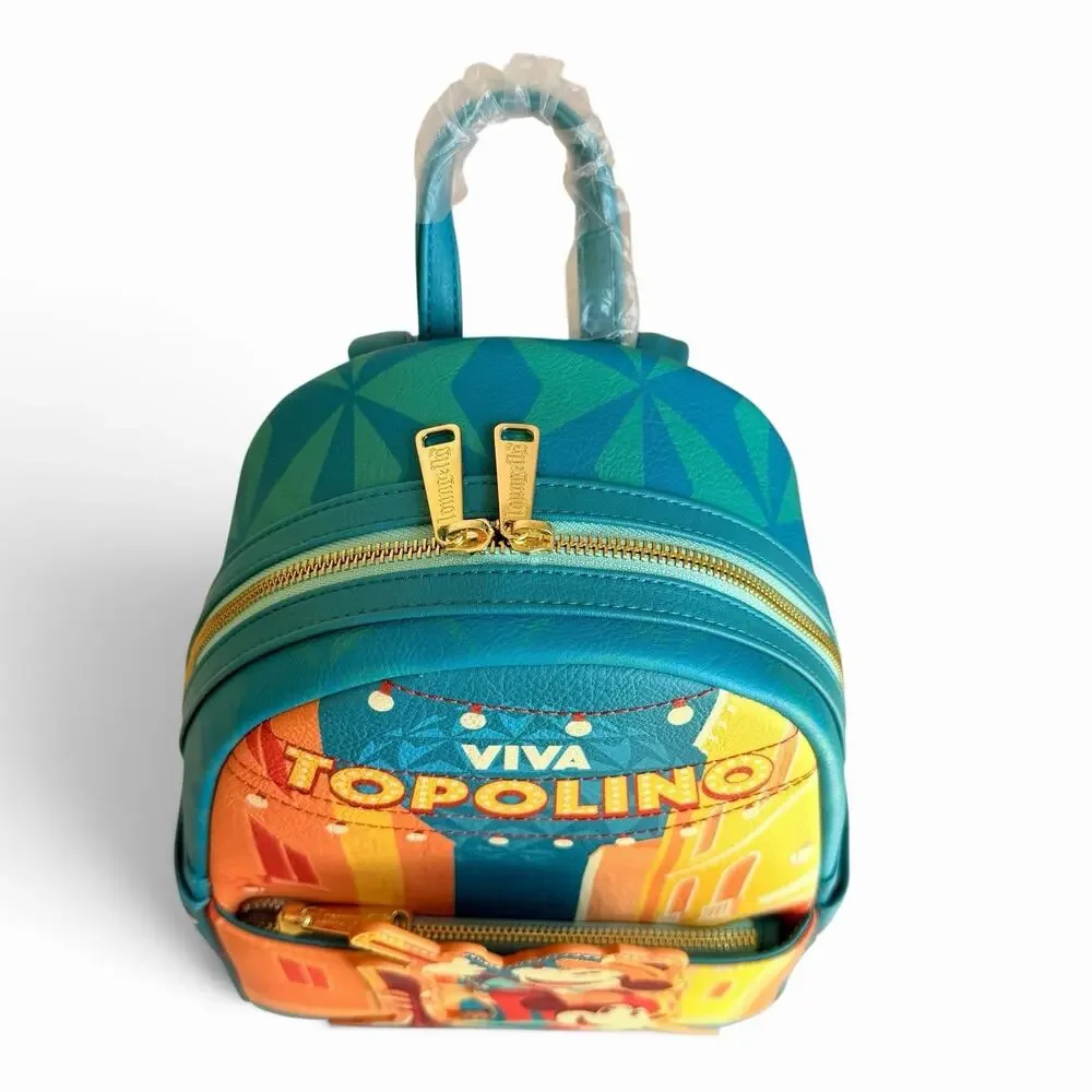 Disney Parks Loungefly EPCOT Italy Viva Topolino Mickey Minnie Mini Backpack NWT
